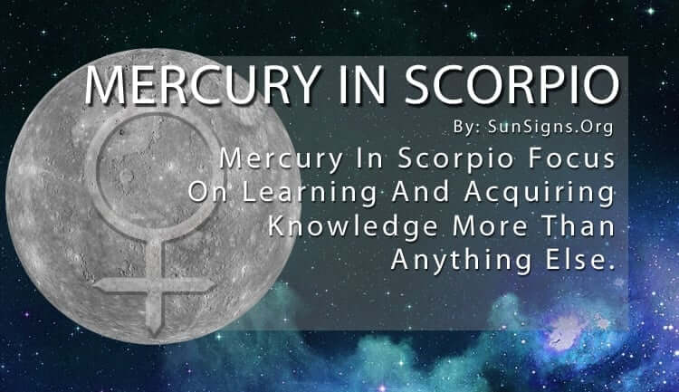 O que significa um Mercúrio de Escorpião?