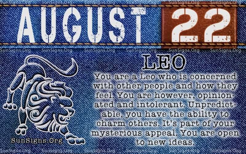 Jaký typ Leo je 22. srpna?