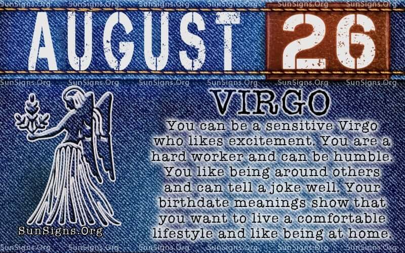 Que tipo de Virgem é 26 de agosto?