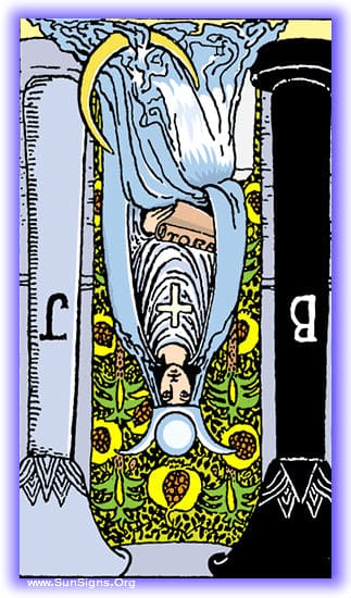 the high priestess reversed