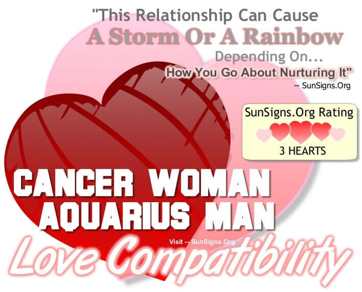 cancer woman aquarius man