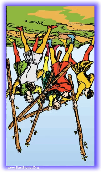 five of wands reversed