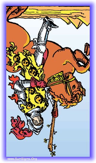 knight of wands reversed