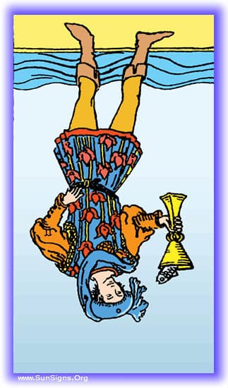 page of cups reversed