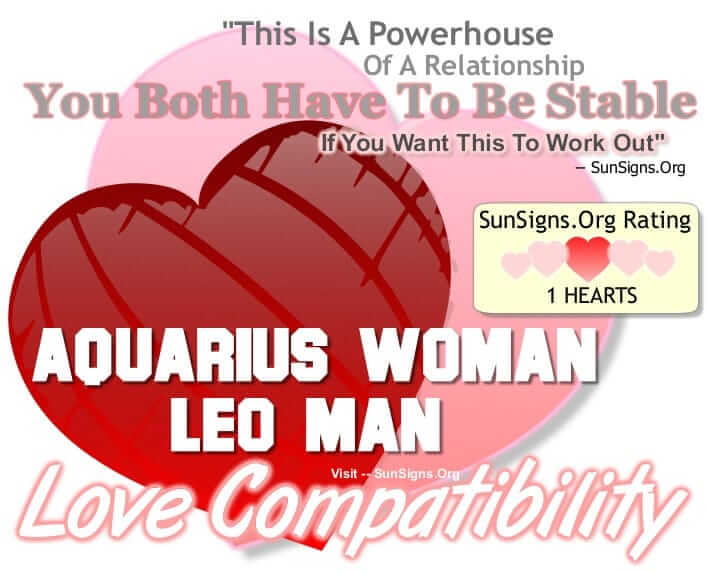 aquarius woman leo man