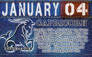 January 4 Zodiac Horoscope Birthday Personality - SunSigns.Org