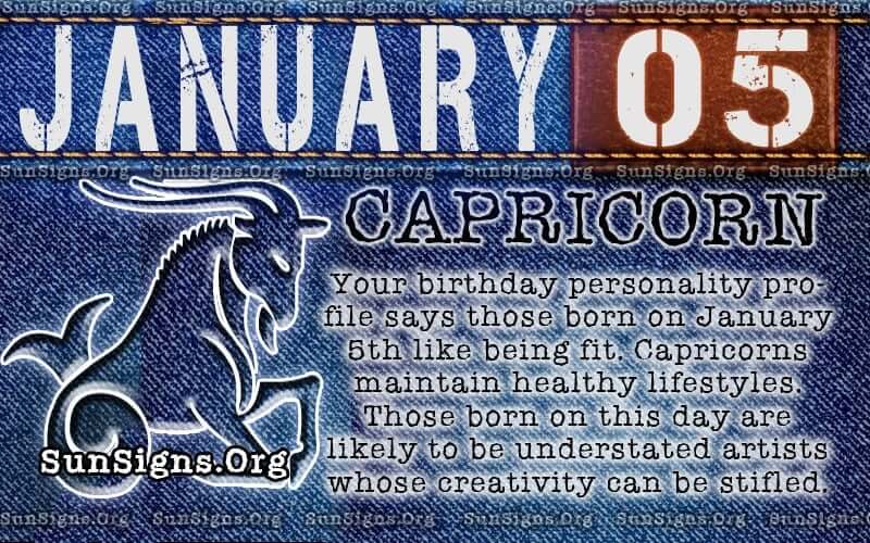 january 5 capricorn birthday calendar