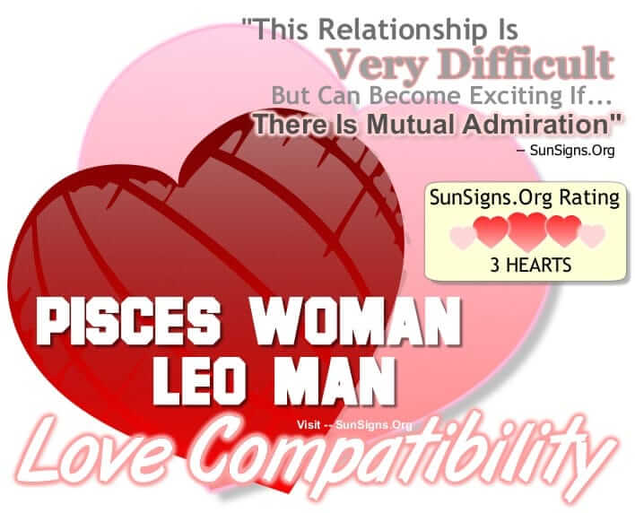 pisces woman leo man