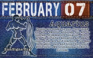February 7 Zodiac Horoscope Birthday Personality - SunSigns.Org