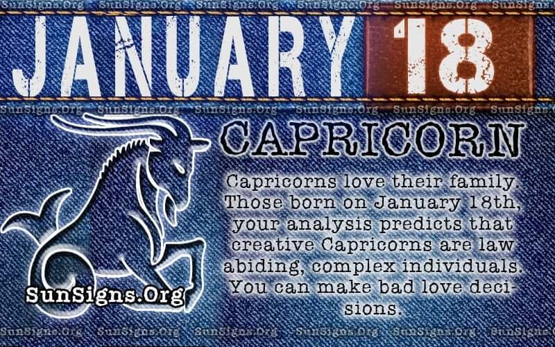 January 18 Zodiac: Capricorn