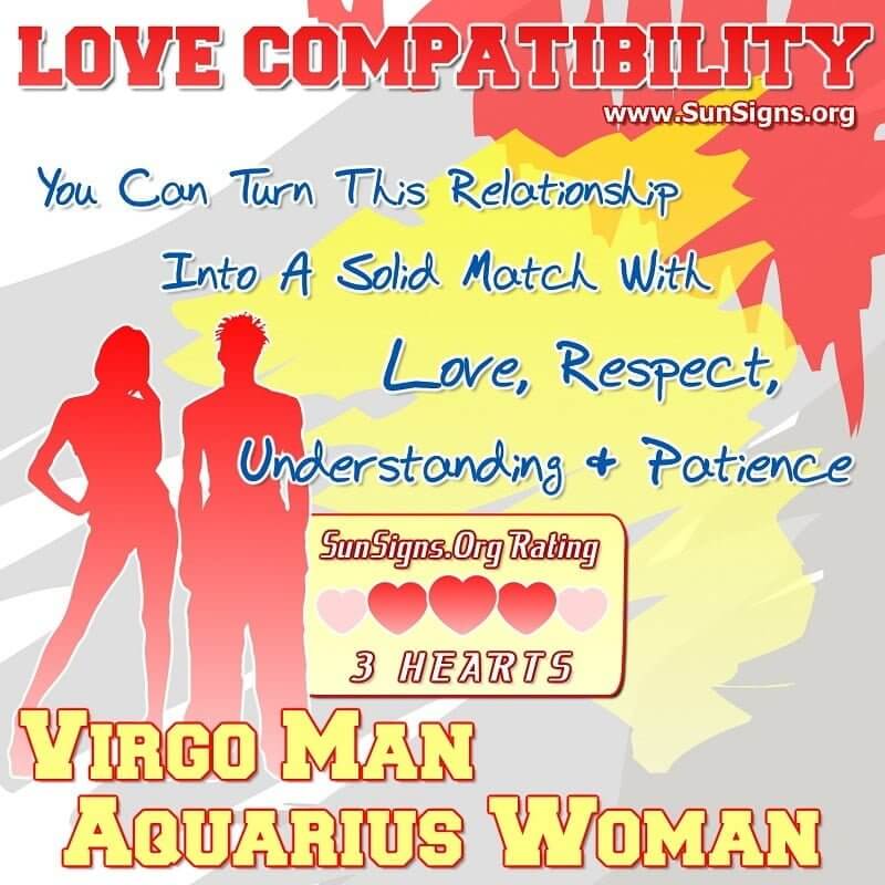Virgo Man Aquarius Woman Love Compatibility. You Can Turn This Relationship Into A Solid Match With Love, Respect, Understanding And Patience.