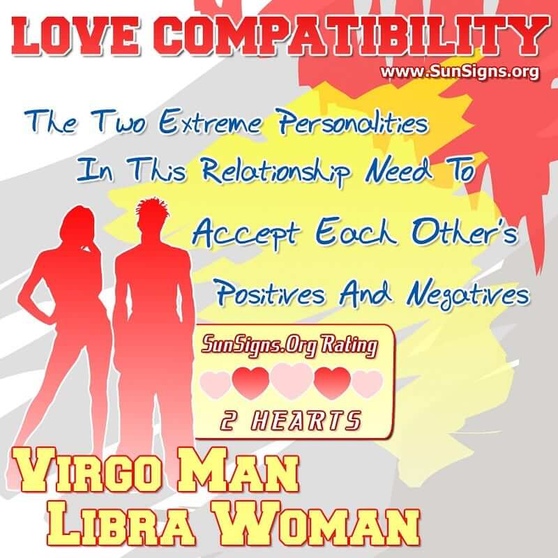 Virgo Man Libra Woman Love Compatibility. The Two Extreme Personalities In This Relationship Need To Accept Each Other’s Positives And Negatives