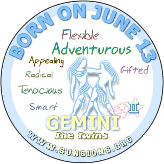 June 13 Zodiac Horoscope Birthday Personality - SunSigns.Org