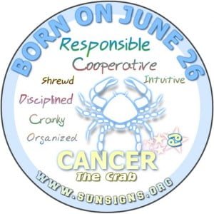 June 26 Zodiac Horoscope Birthday Personality - SunSigns.Org