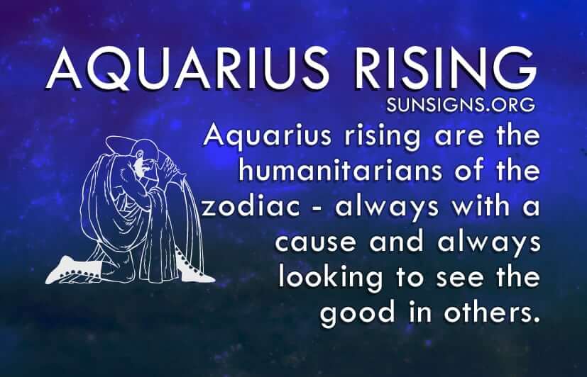 Aquarius rising is one of the friendliest of the zodiac.