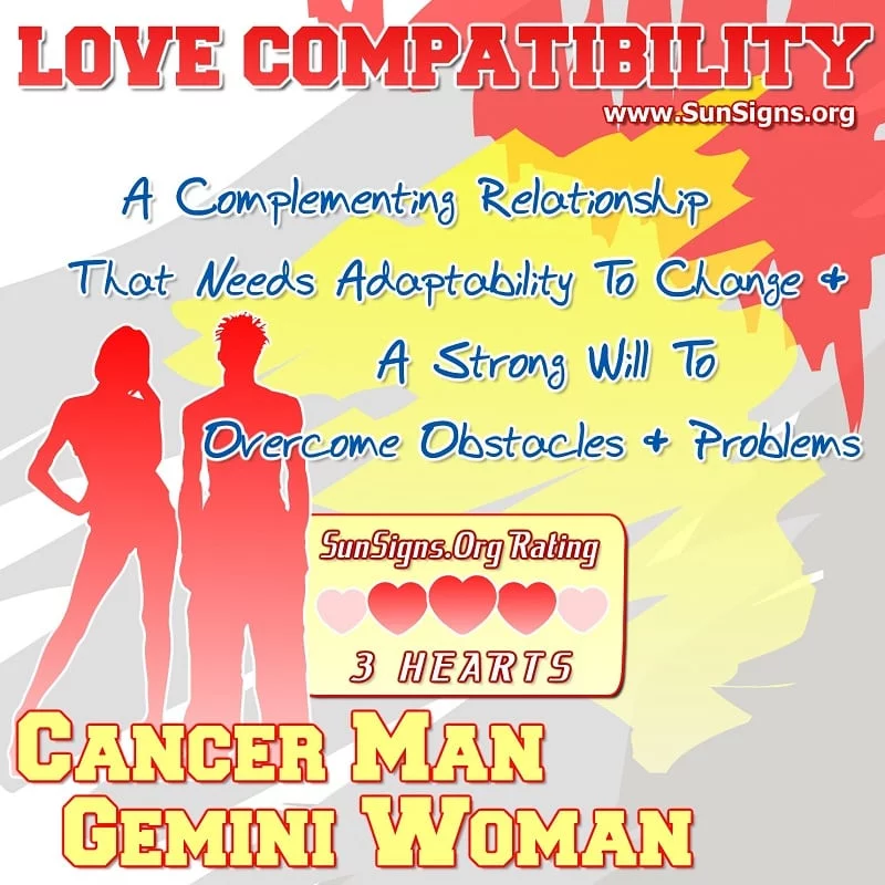 Câncer Homem e Mulher Gêmea Compatibilidade de Amor