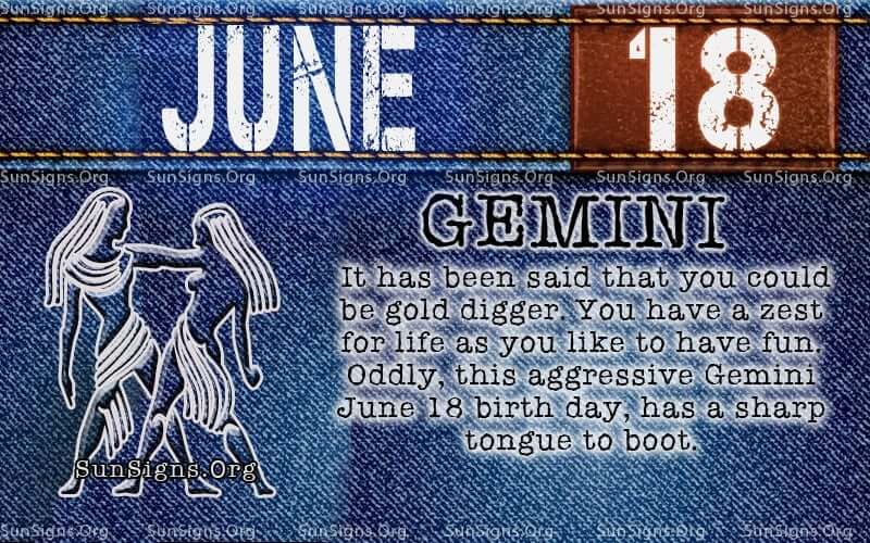 June 18 Zodiac Horoscope Birthday Personality SunSigns Org
