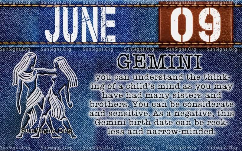 June 9 Zodiac Horoscope Birthday Personality Sunsigns Org