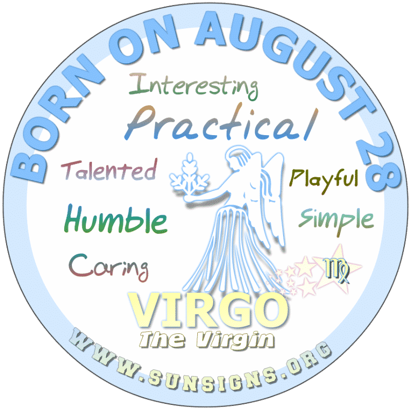 IF YOU ARE BORN ON August 28th, you are a Virgo who worries too much. You don’t like to be idle. You make compromises without complaint and could be found working helping others. You are not like other born under the same zodiac sign… you like being single.