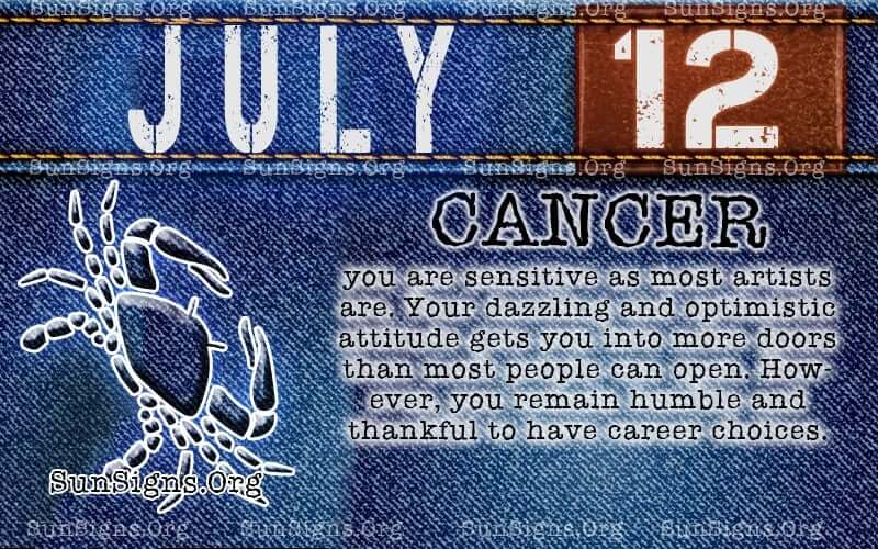 july 12 cancer birthday calendar