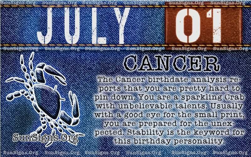 July 1 Zodiac Horoscope Birthday Personality Sun Signs