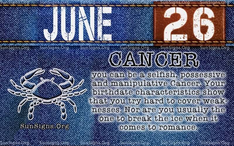 June 26 Zodiac Horoscope Birthday Personality - SunSigns.Org