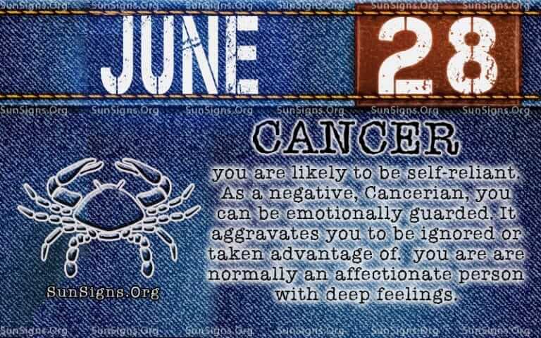 June 28 Zodiac Horoscope Birthday Personality - SunSigns.Org