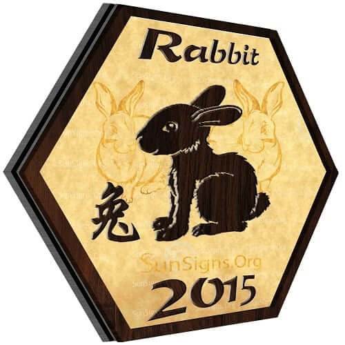 Rabbit Horoscope 2015: will be a peaceful year for the Rabbits. The 2015 Chinese horoscope predicts that because of your tact and diplomacy you will be able to avoid unwelcome situations at work and home