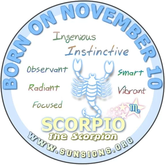 ha NOVEMBER 10-én született, akkor erős skorpió vagy, aki úgy gondolja, hogy nincs semmi, amit nem tehet.
