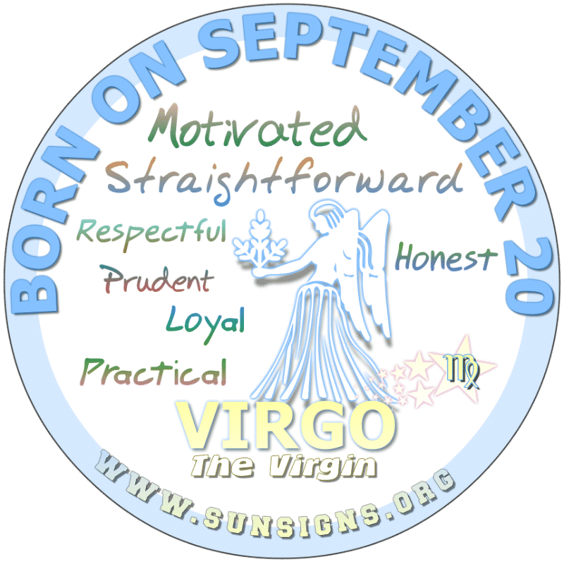 IF YOU ARE BORN ON September 20th, your lifestyle reflects one who practices holistic health care. You love looking your best and staying fit. Virgos born today are subject to having trust issues. In addition, you as a parent will be a strict one.