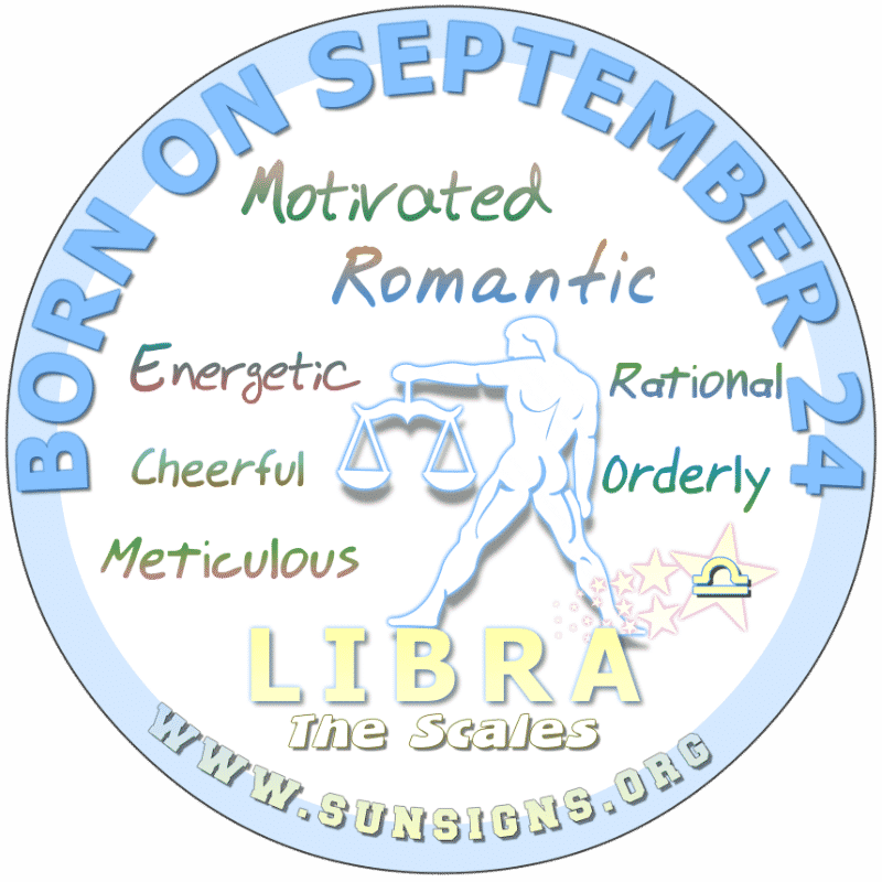 IF YOUR BIRTHDAY IS September 24th, then you could be an emotional Libran who is domineering. This birthday is a cusp between Libra and Virgo. You could be a complicated combination. However, what’s consistent is that you may have trouble making decisions.