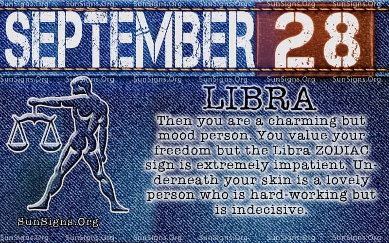 September 28 Zodiac Signs Birthday Personality