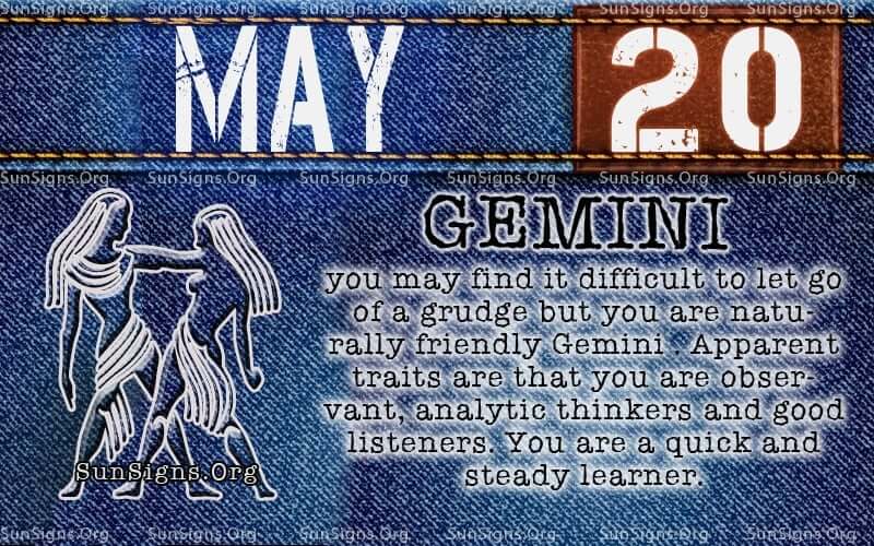May 20 Zodiac Horoscope Birthday Personality SunSigns Org May 20 Zodiac Horoscope Birthday Personality SunSigns Org