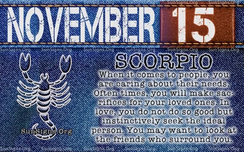 November 15 Zodiac Horoscope Birthday Personality | SunSigns.Org