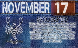 November 17 Zodiac Horoscope Birthday Personality - SunSigns.Org