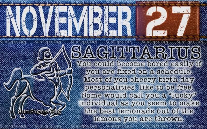 november 27 sagittarius birthday calendar