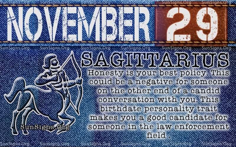 november 29 sagittarius birthday calendar