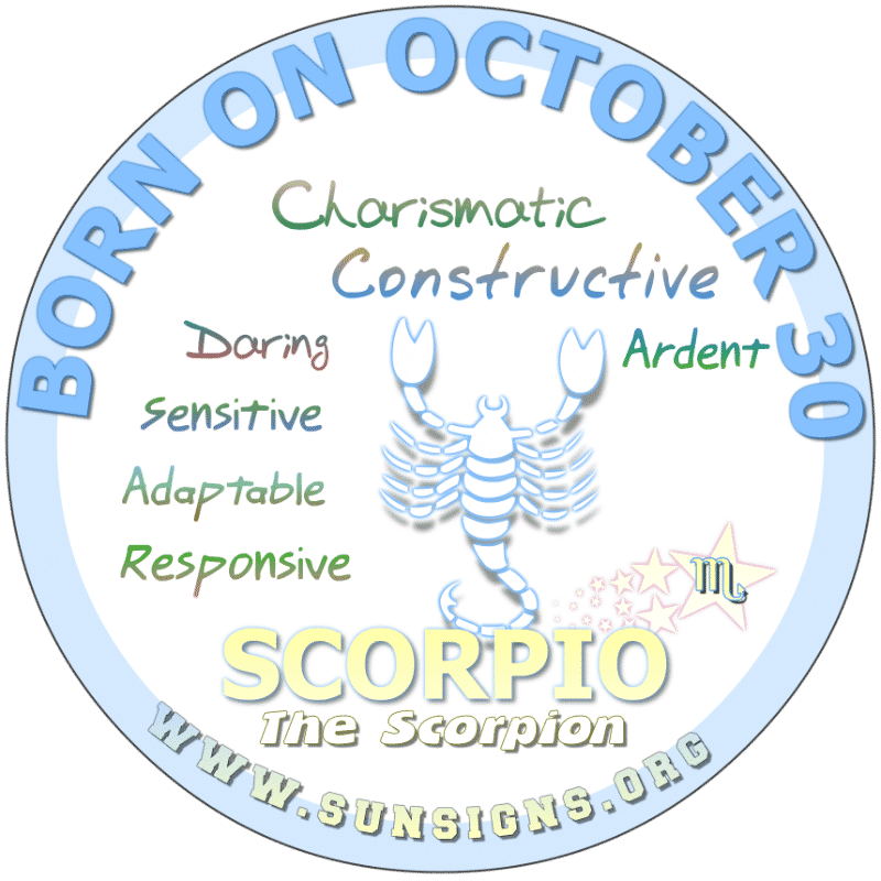 October 30 Birthday Horoscope Personality