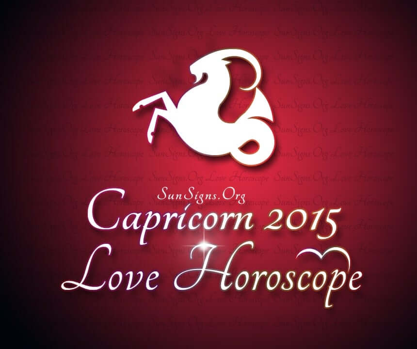 The Capricorn Love Horoscope 2015 predicts that you look to have committed relationships with people you trust.