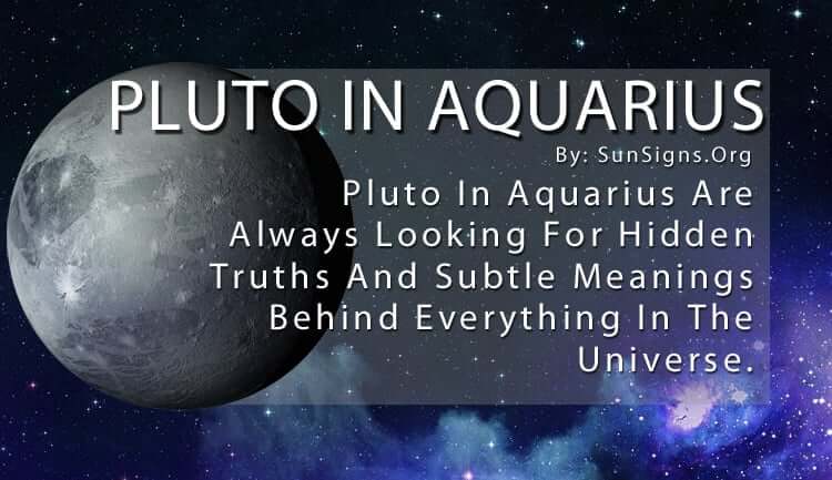 The Pluto In Aquarius