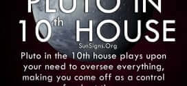 The pluto in tenth house