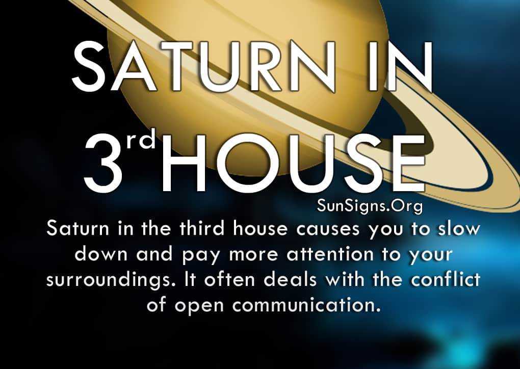 The Saturn In 3rd House