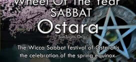 The Wicca Sabbat festival of Ostara is the celebration of the spring equinox