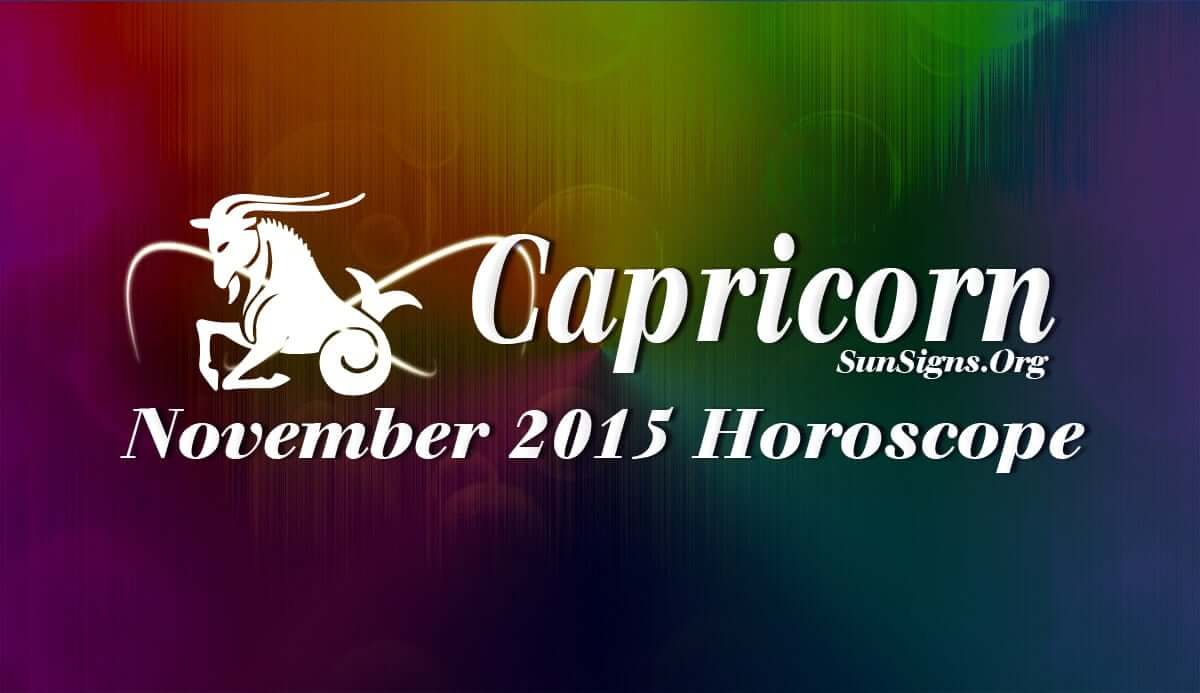 The November 2015 Capricorn Horoscope predicts that career will be in focus for the month of November 2015