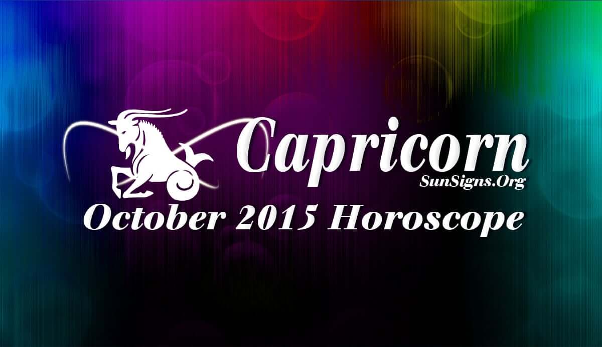 The October 2015 Capricorn Horoscope predicts that work and personal achievement will be a priority this month