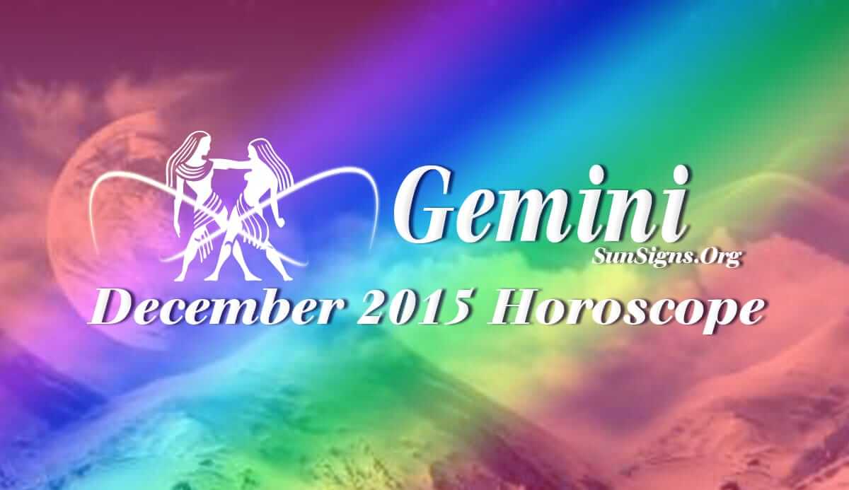 Gemini December 2015 Horoscope foretells that career and personal ambitions will become very important this month