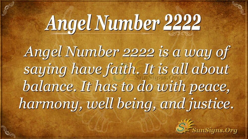 Angel Number 2222 Meaning  The Amazing Truth  SunSigns Org