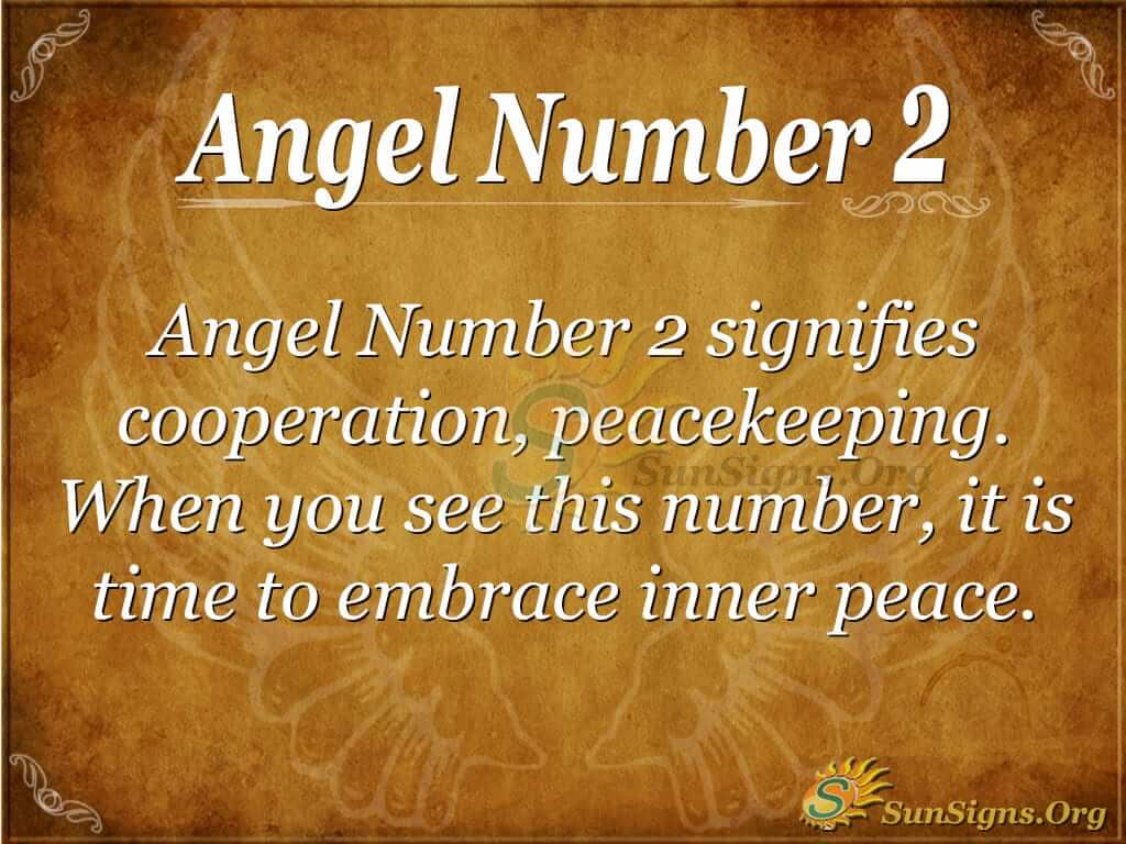 What Does Angel Number 2 Mean SunSigns Org