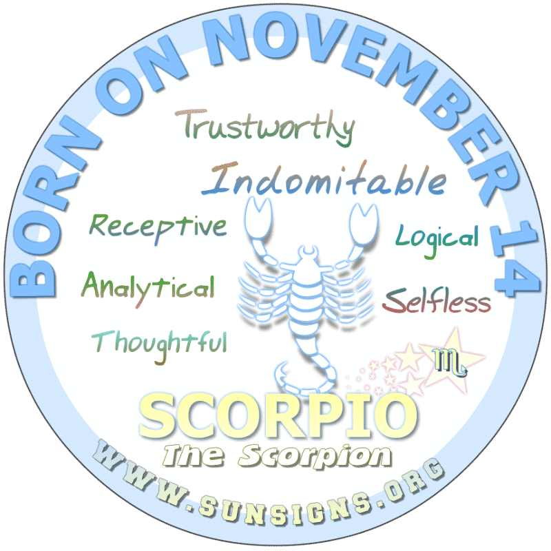 november 14 zodiac sign Scorpio