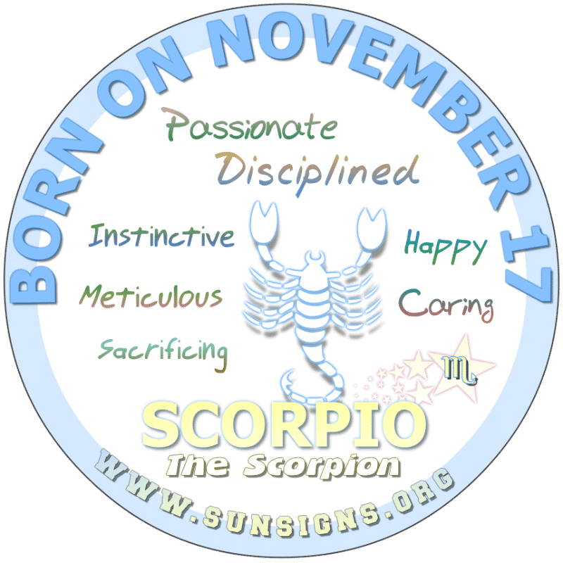 november 17 zodiac sign Scorpio
